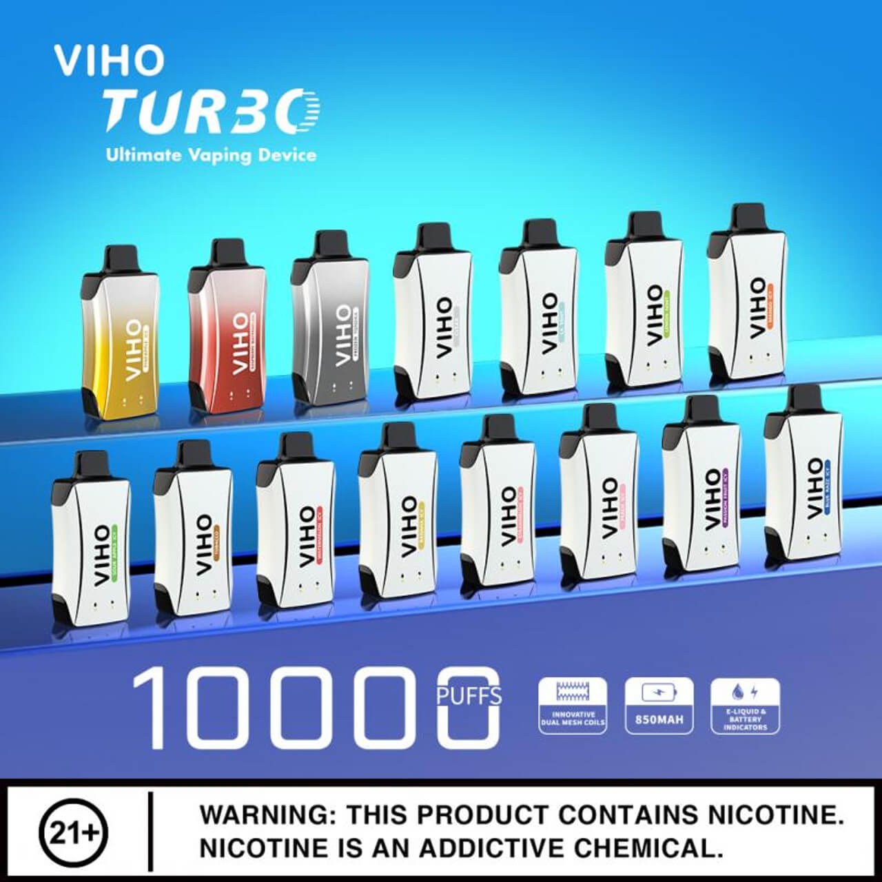 VIHO | TURBO | 10000 PUFFS | 5 CT product image